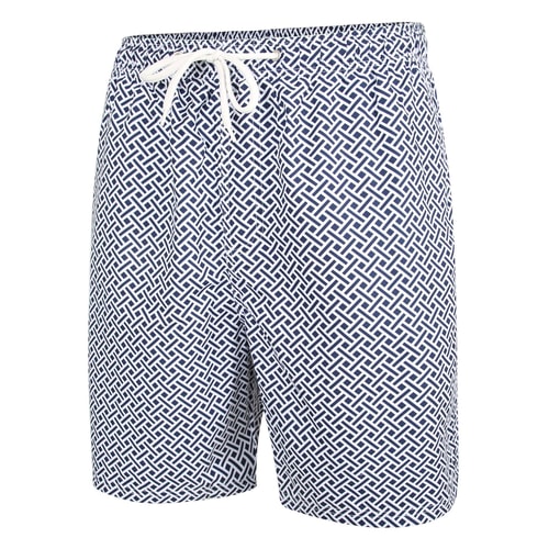 Bigdude Pattern Printed Swim Shorts Navy